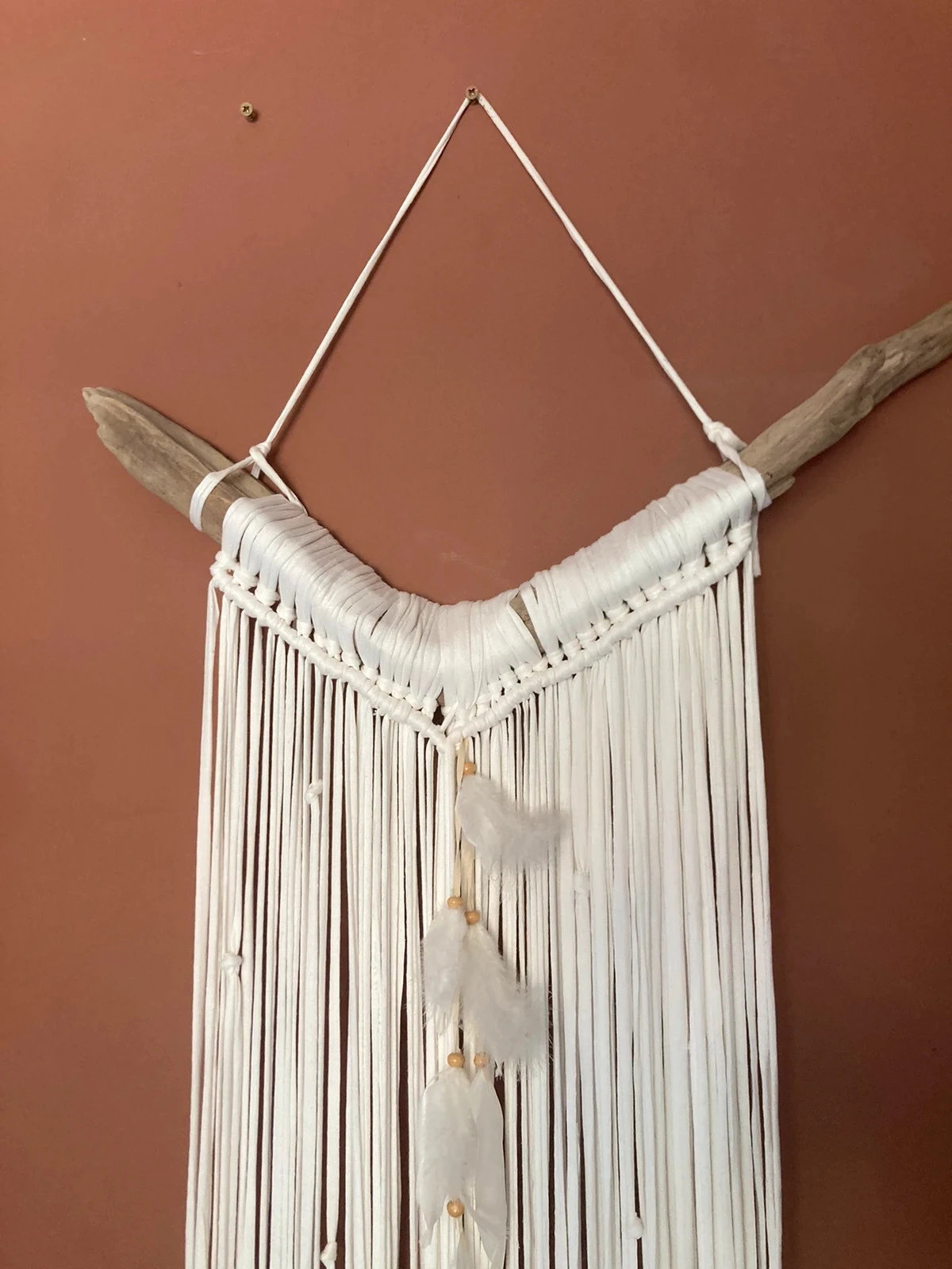 Decoração de macramé em madeira flutuante – photo 2